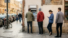 W Polsce coraz trudniej o gotówkę. Stałem przy bankomacie niemal kwadrans