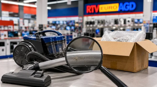 RTV EURO AGD chce 45,99 zł za włączenie odkurzacza. „Dowodem” na zmniejszenie wartości jest kurz