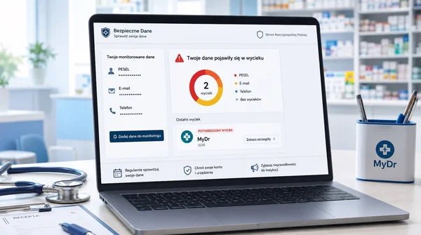 Cyberprzestępcy już wiedzą, na co się leczysz. Dane z wycieku MyDr trafiły do serwisu Bezpieczne Dane, można sprawdzić, czy mają twój PESEL